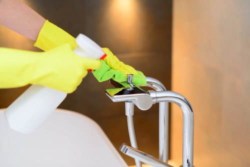 Professional carpet cleaning in a bright living room