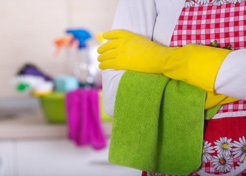 Sanitized high-touch surfaces in a commercial property