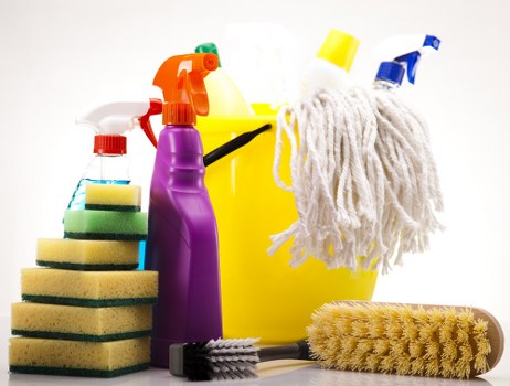 Freshly cleaned carpet fibers in a home interior